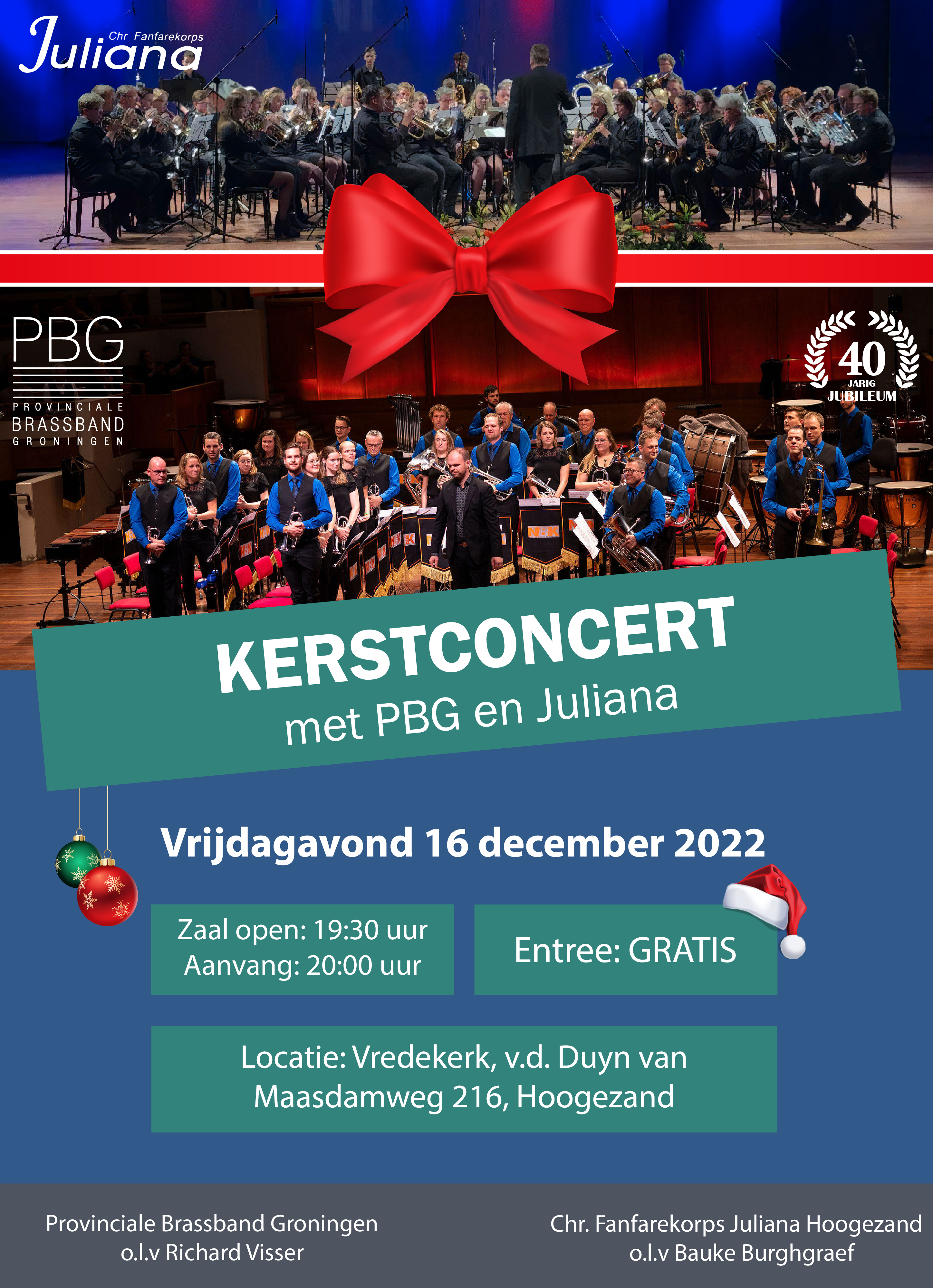 16 dec: Kerstconcert met PBG